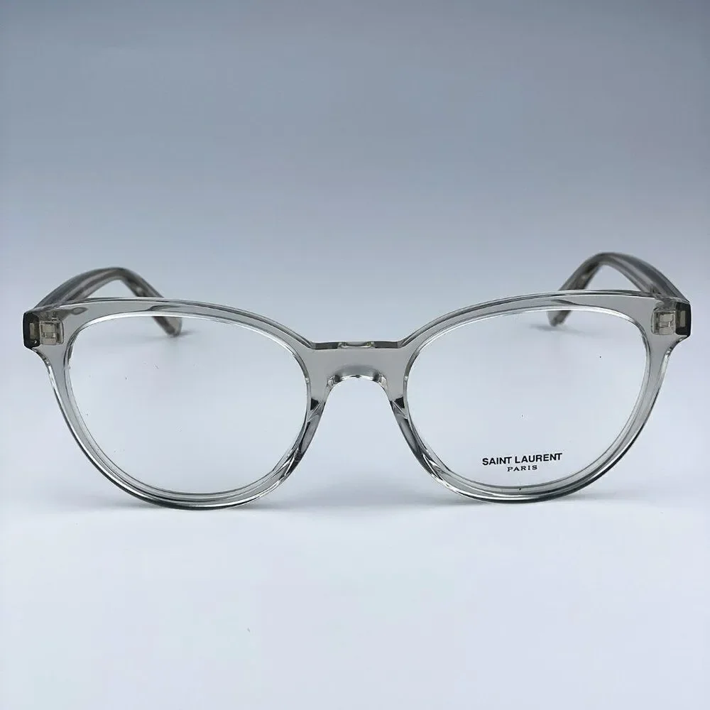 NEW Saint Laurent SL589 003 Beige Clear Oval Women Eyeglasses